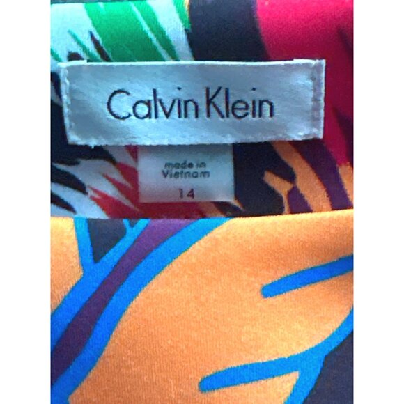 Calvin Klein Womens Floral Sleeveless Dress Size 14 - Picture 7 of 10